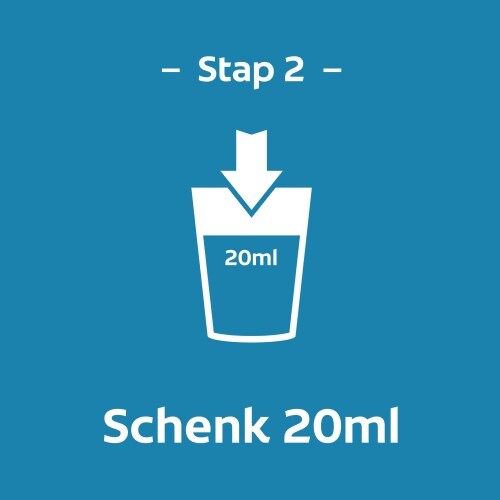Étape 2 - Versez 20ml Étape 2 - Versez 20ml