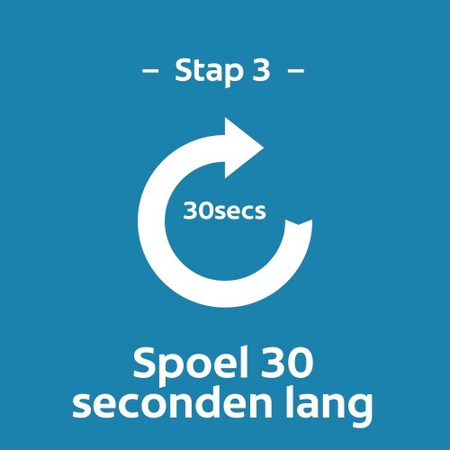 Étape 3 - Rincez pendant 30 secondes Étape 3 - Rincez pendant 30 secondes