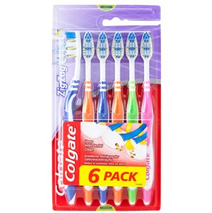 Colgate Tandenborstel Zigzag Medium 6-Pack